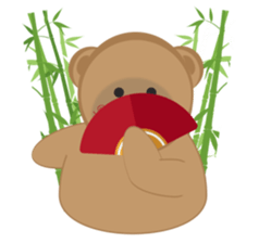 Happy Brown Bear sticker #10924153