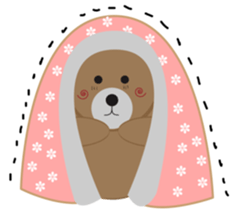 Happy Brown Bear sticker #10924154
