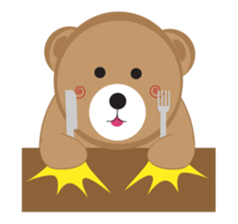 Happy Brown Bear sticker #10924167