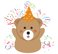 Happy Brown Bear sticker #10924171