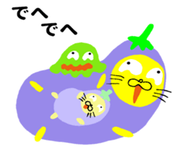 Eggplant-cat sticker #10924834