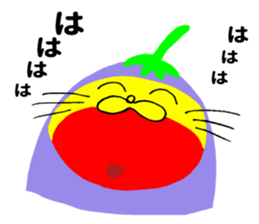 Eggplant-cat sticker #10924845