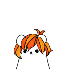 Animals covered with a wig