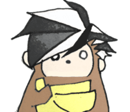 Animals covered with a wig sticker #10925620