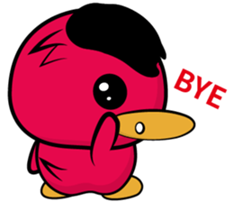 Red beans duck sticker #10926497