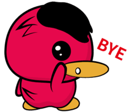 Red beans duck sticker #10926497