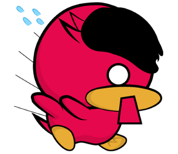 Red beans duck sticker #10926504