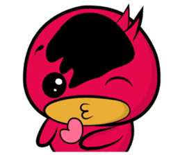 Red beans duck sticker #10926508