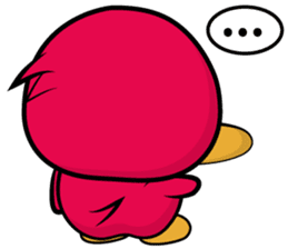 Red beans duck sticker #10926513