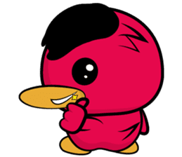 Red beans duck sticker #10926514