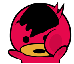 Red beans duck sticker #10926517