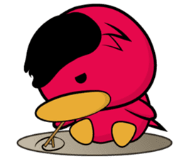 Red beans duck sticker #10926518