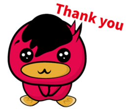 Red beans duck sticker #10926519