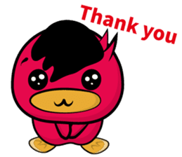 Red beans duck sticker #10926519