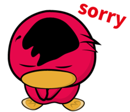 Red beans duck sticker #10926520