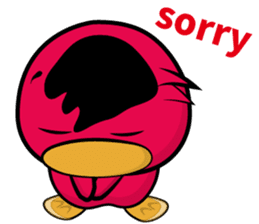 Red beans duck sticker #10926520