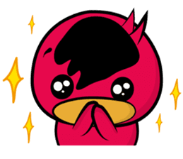 Red beans duck sticker #10926522