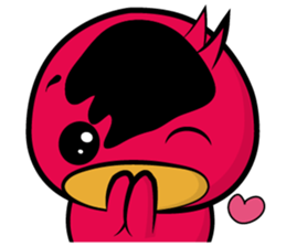 Red beans duck sticker #10926523