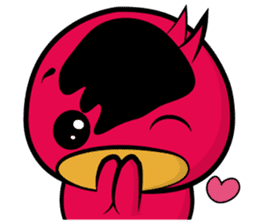 Red beans duck sticker #10926523