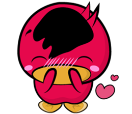 Red beans duck sticker #10926527