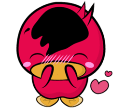 Red beans duck sticker #10926527