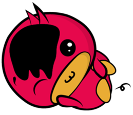 Red beans duck sticker #10926530