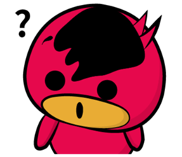 Red beans duck sticker #10926531