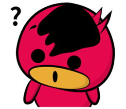 Red beans duck sticker #10926531