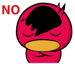 Red beans duck sticker #10926532