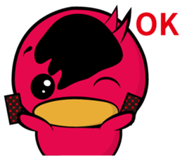 Red beans duck sticker #10926533