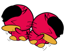 Red beans duck sticker #10926534