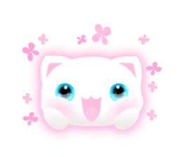 White kitty! sticker #10927616