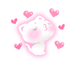 White kitty! sticker #10927617