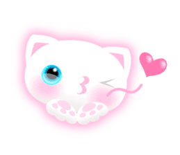 White kitty! sticker #10927618