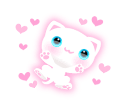 White kitty! sticker #10927621