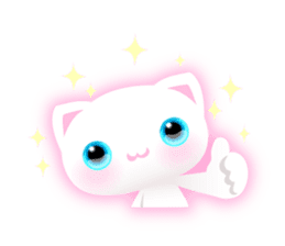 White kitty! sticker #10927623