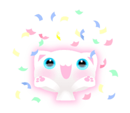 White kitty! sticker #10927624