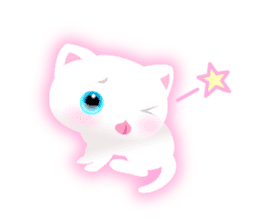 White kitty! sticker #10927626