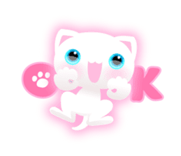 White kitty! sticker #10927627