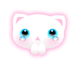 White kitty! sticker #10927628