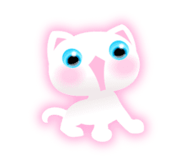 White kitty! sticker #10927629