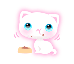 White kitty! sticker #10927632