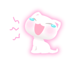White kitty! sticker #10927633