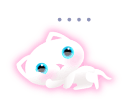White kitty! sticker #10927636