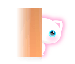 White kitty! sticker #10927637