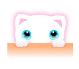 White kitty! sticker #10927638