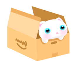 White kitty! sticker #10927639