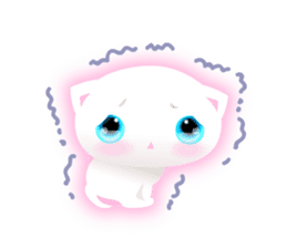 White kitty! sticker #10927643