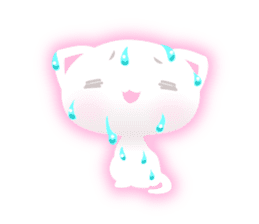 White kitty! sticker #10927644