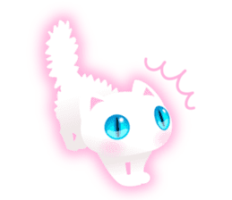 White kitty! sticker #10927645